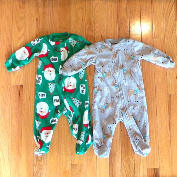 Carter's Simple Joys Other - Baby Footed Fleece Christmas Sleepers - Unisex